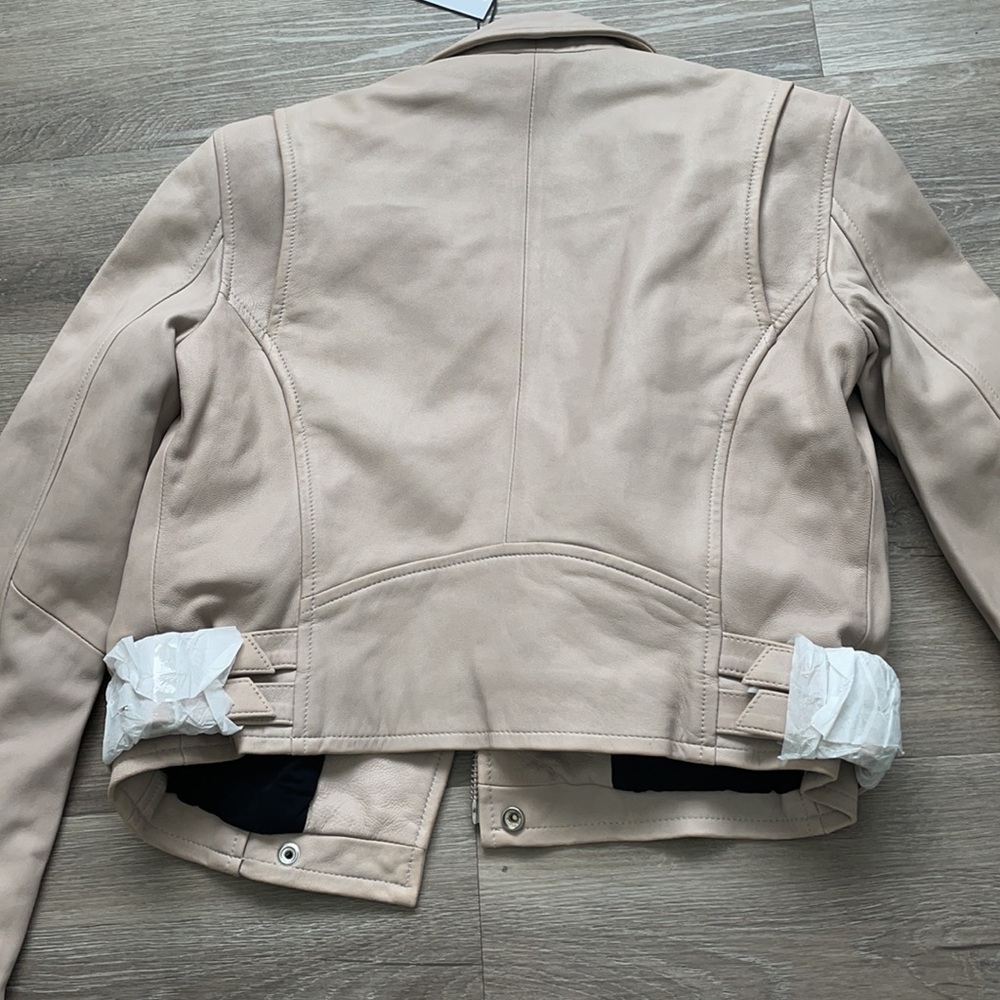 Iro Asheville leather jacket in dark beige - Picture 8 of 8
